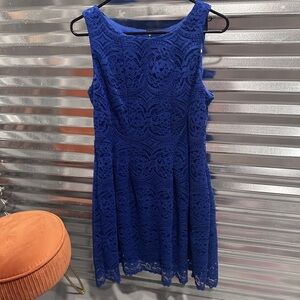 Melonie blue lace dress woman’s size 12